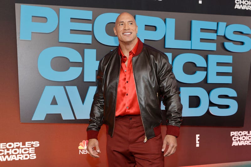 Dwayne Johnson attends the 47th Annual People's Choice Awards at Barker Hangar on December 07, 2021 in Santa Monica, California