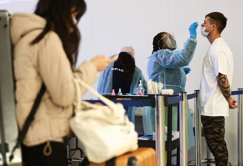 Coronavirus testing at LAX.