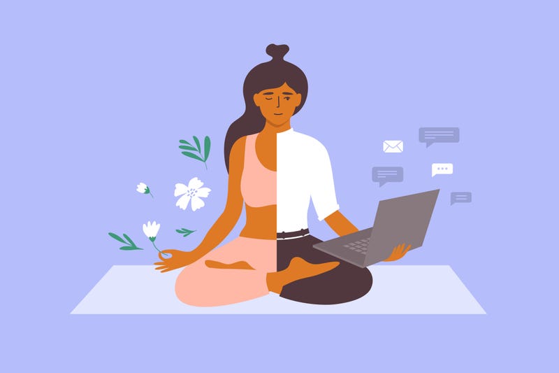 Work life balance vector concept.
