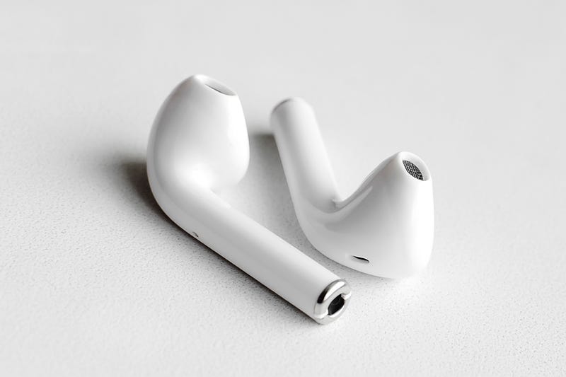 Earbuds stock photo.