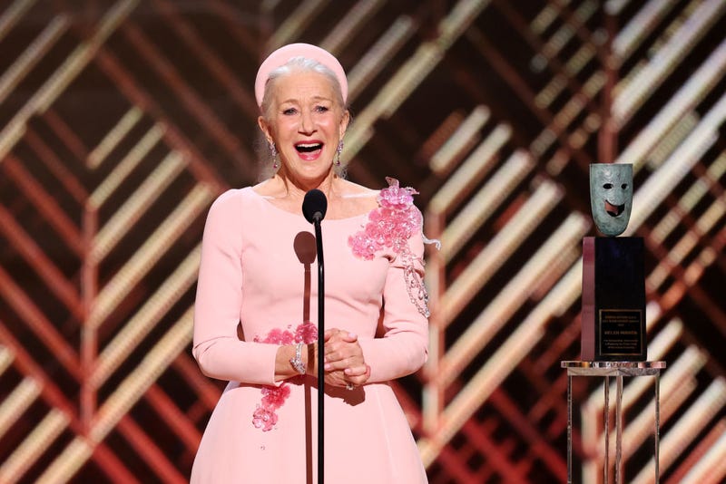 Helen Mirren accepts the Screen Actors Guild Life Achievement Award onstage during the 28th Annual Screen Actors Guild Awards at Barker Hangar on February 27, 2022 in Santa Monica, California