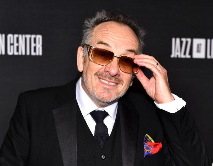 lvis Costello attends the 2022 Jazz At Lincoln Center Gala,