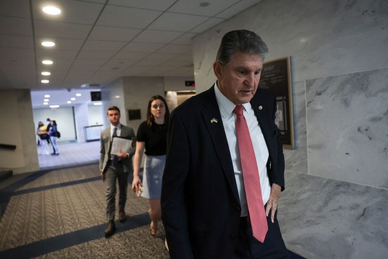 U.S. Sen. Joe Manchin (D-WV) walks after a vote on the Women's Health Protection Act, at the Hart Senate Office Building on May 11, 2022 in Washington, DC. Manchin voted against his party on the measure and it failed.