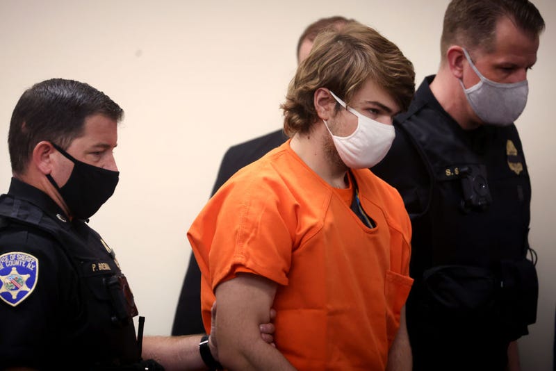 Payton Gendron arrives for a hearing at the Erie County Courthouse on May 19, 2022 in Buffalo, New York. Gendron is accused of killing 10 people and wounding another 3 during a shooting at a Tops supermarket on May 14 in Buffalo. The attack was believed to be motivated by racial hatred and linked to the "great replacement" theory.