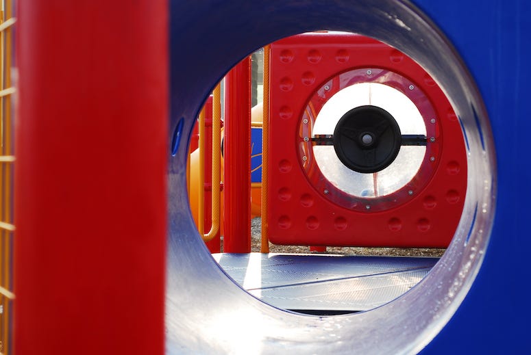 Crawling tunnel in playground