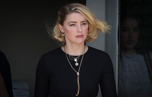 Amber Heard outside of courthouse