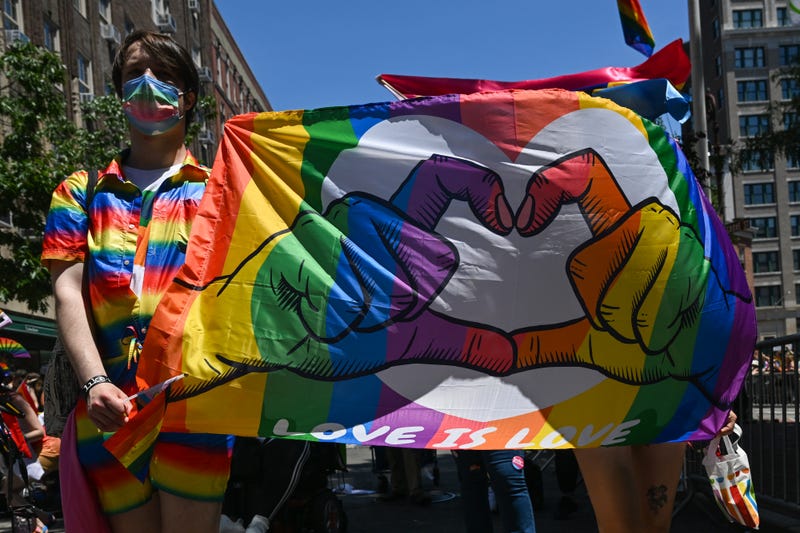 People participate in the New York City Pride Parade on June 26, 2022 in New York City.