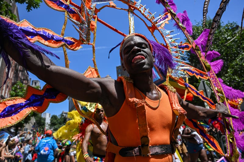 People participate in the New York City Pride Parade on June 26, 2022 in New York City
