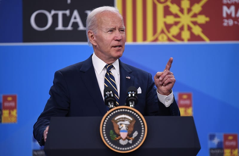 U.S. President Joe Biden holds his press conference at the NATO Summit on June 30, 2022 in Madrid, Spain.