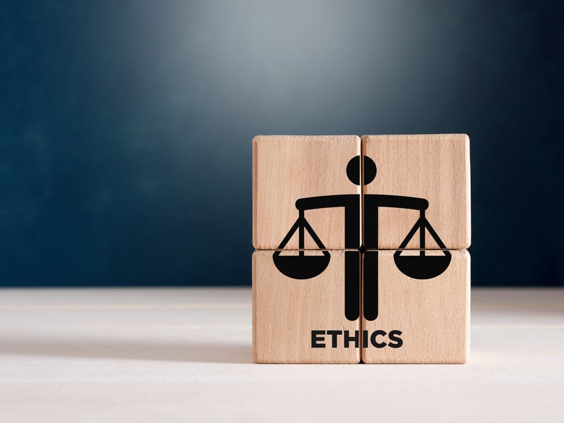Ethical corporate culture, business integrity and moral principles concept