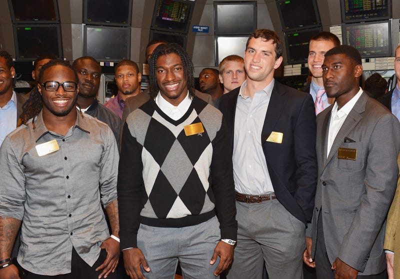 Andrew Luck (third from the left) was part of what was supposed to be a dominant draft class.