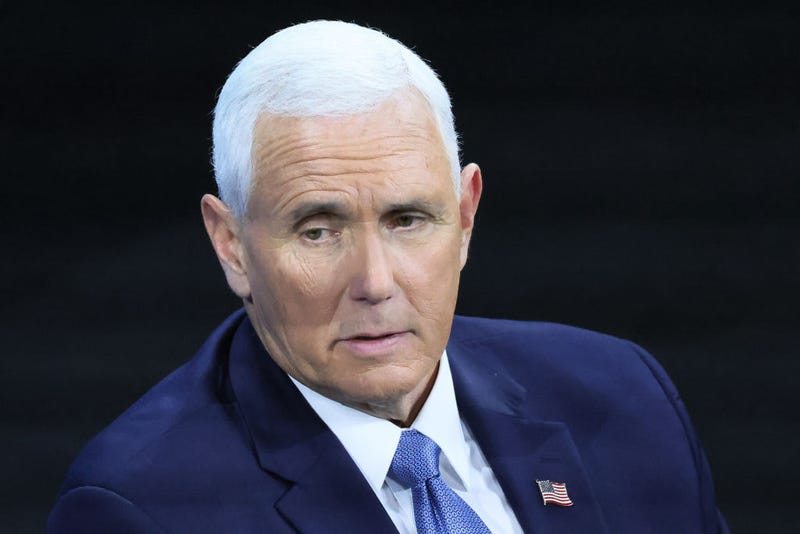 Former Vice President Mike Pence speaks during the New York Times DealBook Summit in the Appel Room at the Jazz At Lincoln Center on November 30, 2022 in New York City.