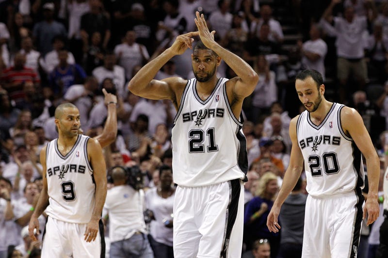 Tony Parker, Tim Duncan and Manu Ginobili
