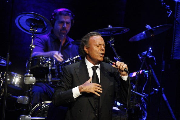 Julio Iglesias performs 'Julio Iglesias In Concert At Gran Teatre del Liceu' In Barcelona on July 4, 2012 in Barcelona, Spain.