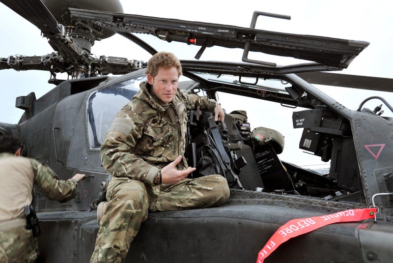 prince harry on apache helicopter while deployed in afghanistan