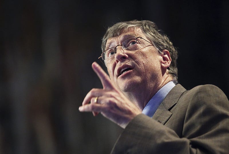 bill gates gesticulating during speech