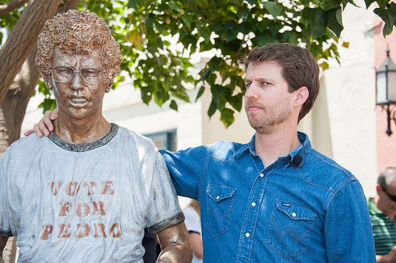 Actor Jon Heder attends the Fox Searchlight Pictures & Twentieth Century Fox Home Entertainment Celebrates "Napoleon Dynamite" 10th Anniversary With Statue Dedication at Fox Studio Lot on June 9, 2014 in Century City, California.