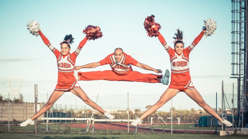 Originally played by Will Ferrell and Cheri Oteri in black and red cheer costumes