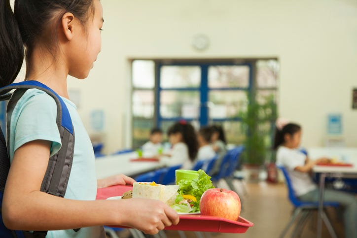 School cafeteria.