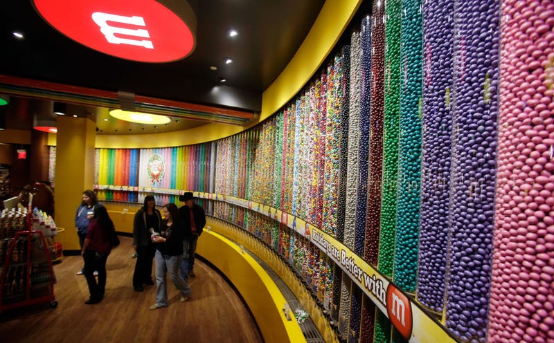 M&M'S World Las Vegas celebrates the opening of its new candy wall - the largest M&M'S candy wall in the world - as part of a larger full-store renovation project on December 13, 2013 in Las Vegas, Nevada.