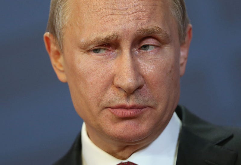 Russian President Vladimir Putin speaks to the media with Hungarian Prime Minister Viktor Orban at Parliament on February 17, 2015 in Budapest, Hungary.