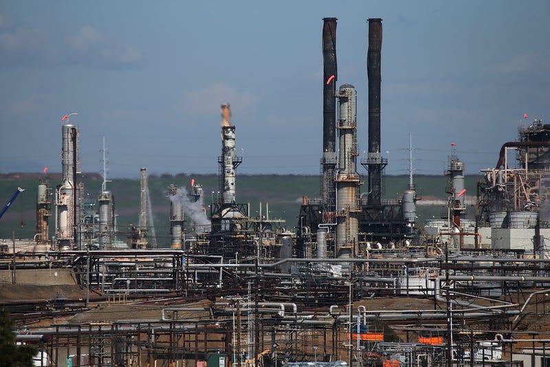 A view of a Chevron refinery on March 3, 2015 in Richmond, California.