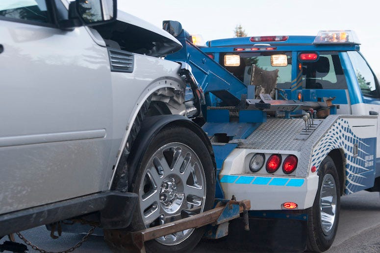 Tow Truck, Car getting towed