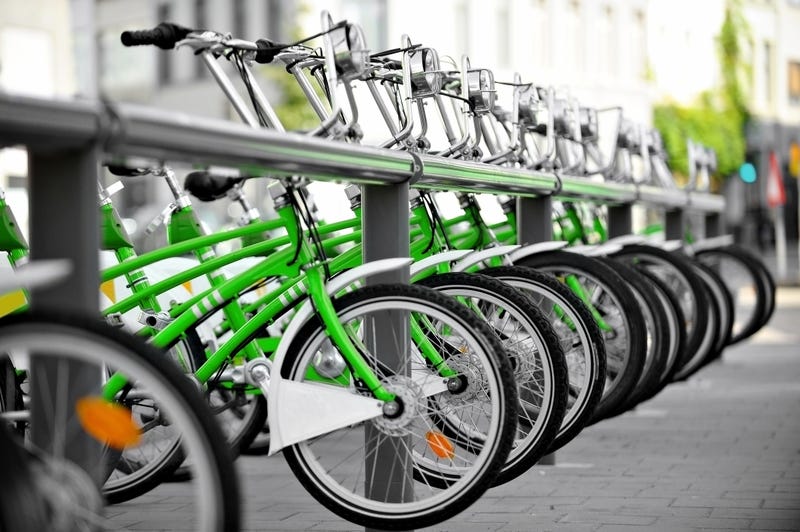Bike share station.