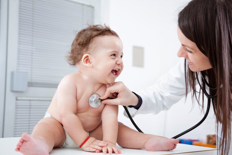 Doctor, Infant, Stethoscope