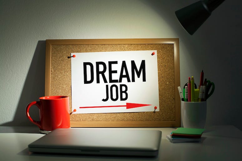 Dream job directional arrow