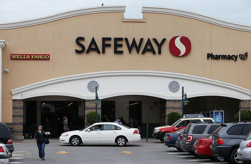 Customers leave a Safeway store on March 5, 2014 in San Francisco, California.