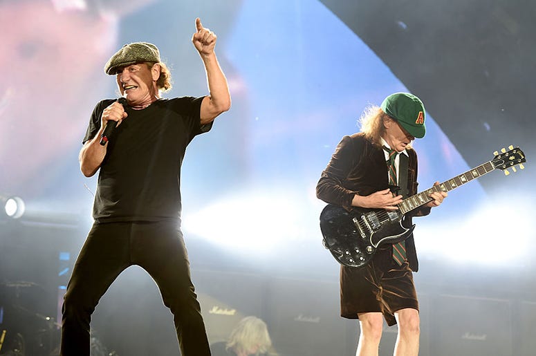 Brian Johnson and Angus Young of AC/DC
