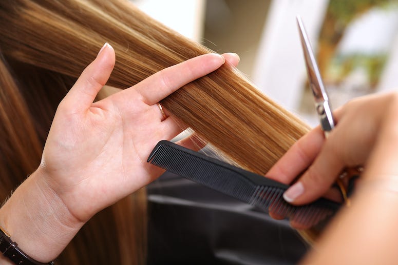 Hairdresser, Comb, Long Hair, Scissors