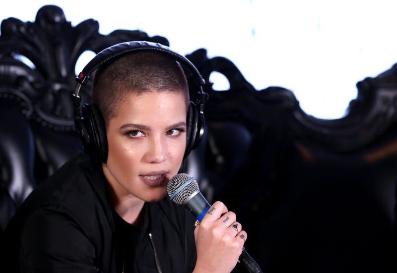 halsey with buzz cut