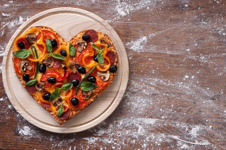 Heart-Shaped Pizza