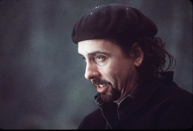 tim burton on set of sleepy hollow