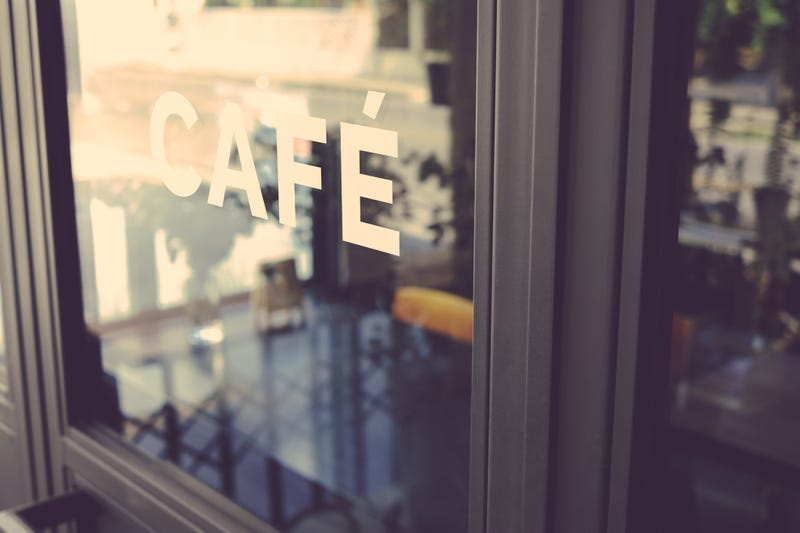 Café window.