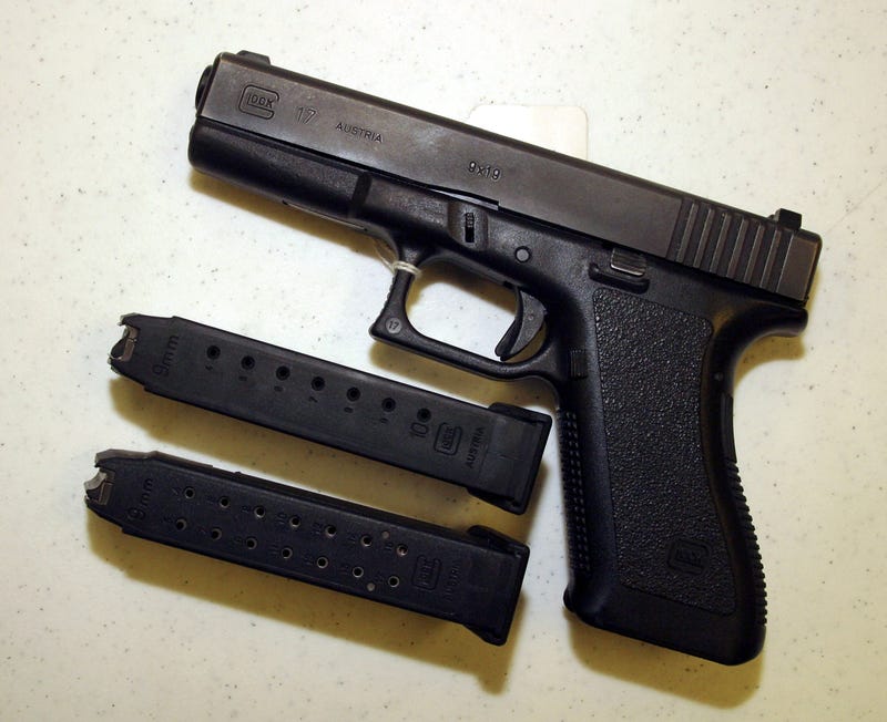 A 9mm pistol