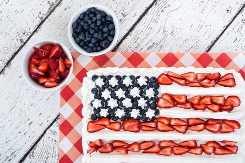 labor day american flag cake