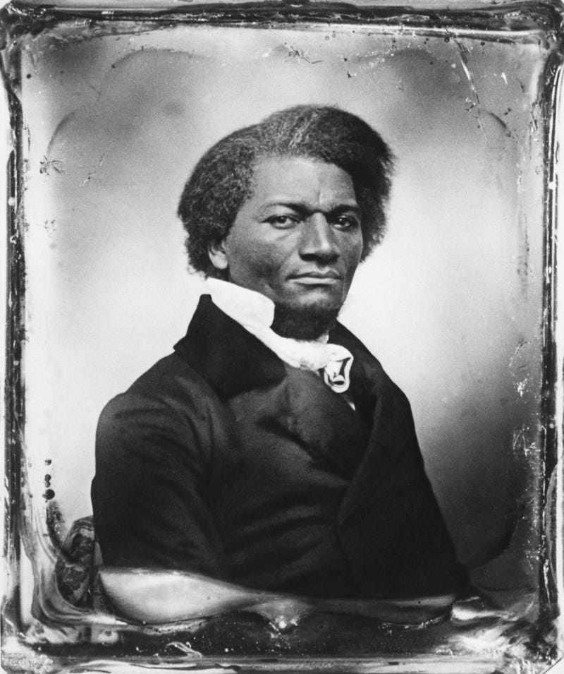 Born into slavery, American writer and abolitionist Frederick Douglass (1817-1895) bought his freedom with income earned from lecturing abroad after the publication of his autobiography, Narrative of the Life of Frederick Douglass, circa 1855.