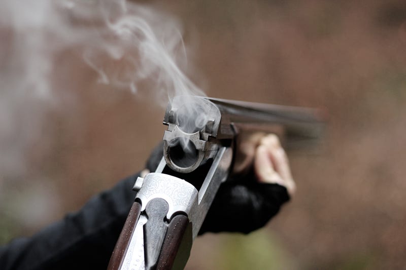 Skeet shooting with a traditional shotgun