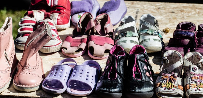 used child and baby shoes for reusing