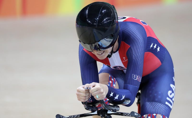 Samantha Bosco of the USA competes in the women's C5 3000m individual pursuit track cycling on day 1 of the Rio 2016 Paralympic Games at the Olympic Velodrome on September 8, 2016 in Rio de Janeiro, Brazil.