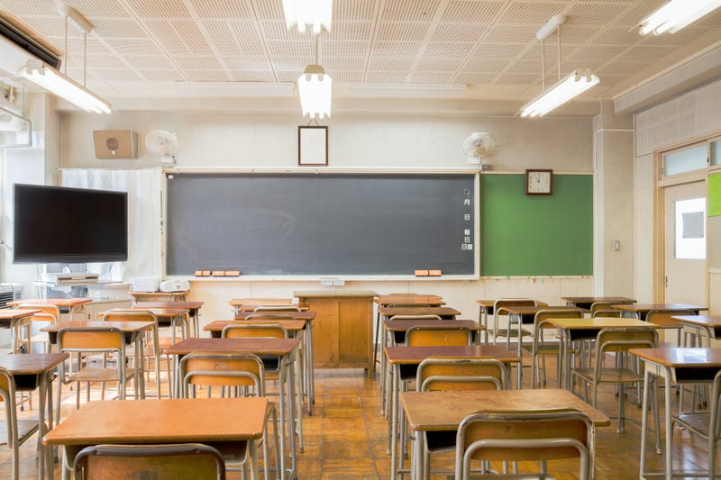 Empty classroom.