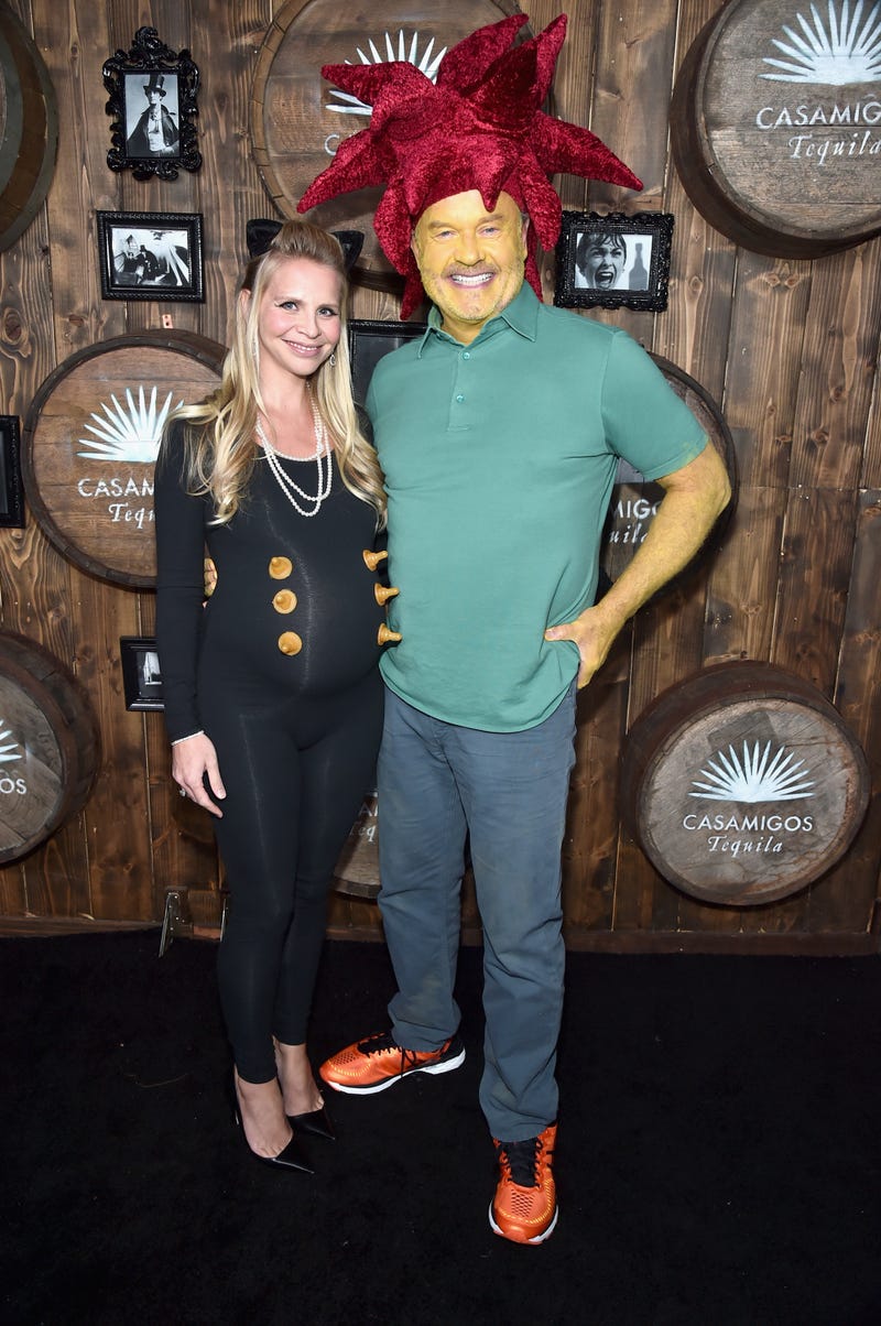 kelsey grammer as sideshow bob with wife kayte walsh for halloween 2016