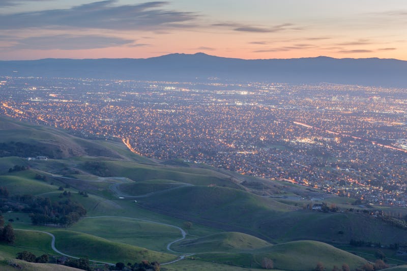 Silicon Valley at dusk.