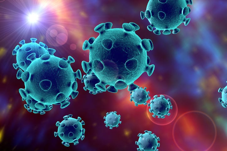 3D illustration of coronavirus