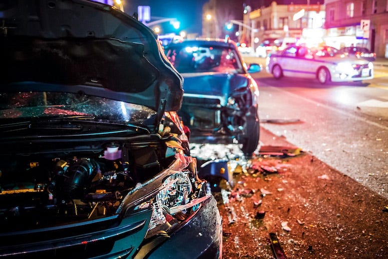Car crash, Night