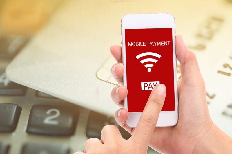 Digital wallet stock photo.