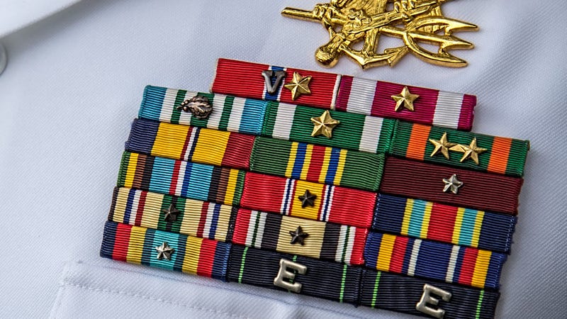 The ribbons of a Navy SEAL.
